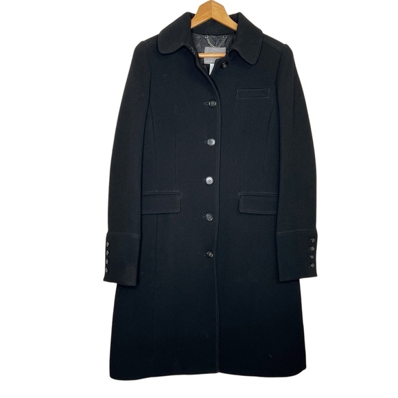 J. Crew Italian Double Cloth Wool Coat Size T10 Womens Black Top Coat Thinsulate - Picture 1 of 8